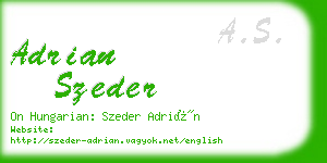 adrian szeder business card